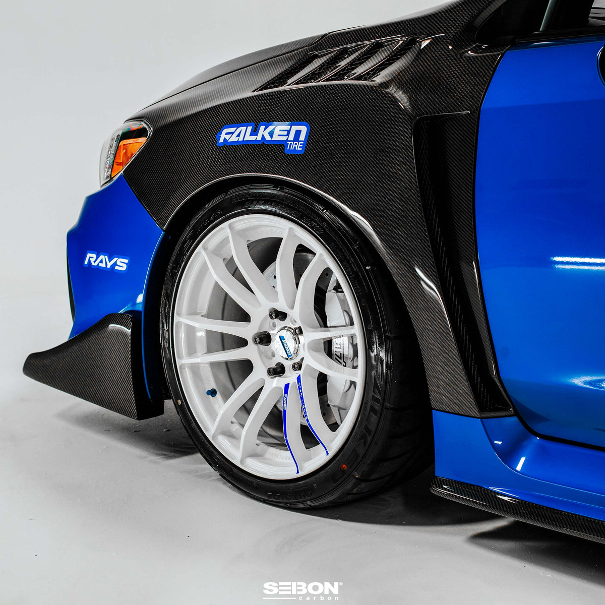 W-Style Carbon Fiber fenders for 2015-2021 Subaru WRX / STi