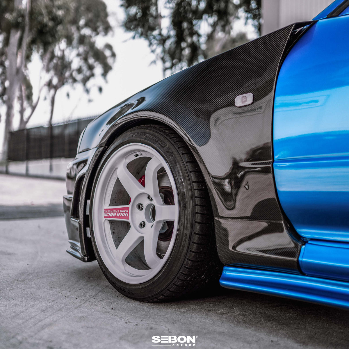 NSM-Style Carbon Fiber fenders for 1999-2002 Nissan Skyline R34 GT-R