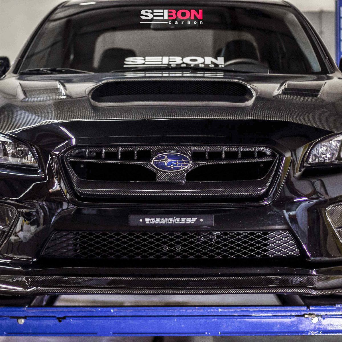 OEM-Style Carbon Fiber Front Grille for 2015-2017 Subaru WRX / STi