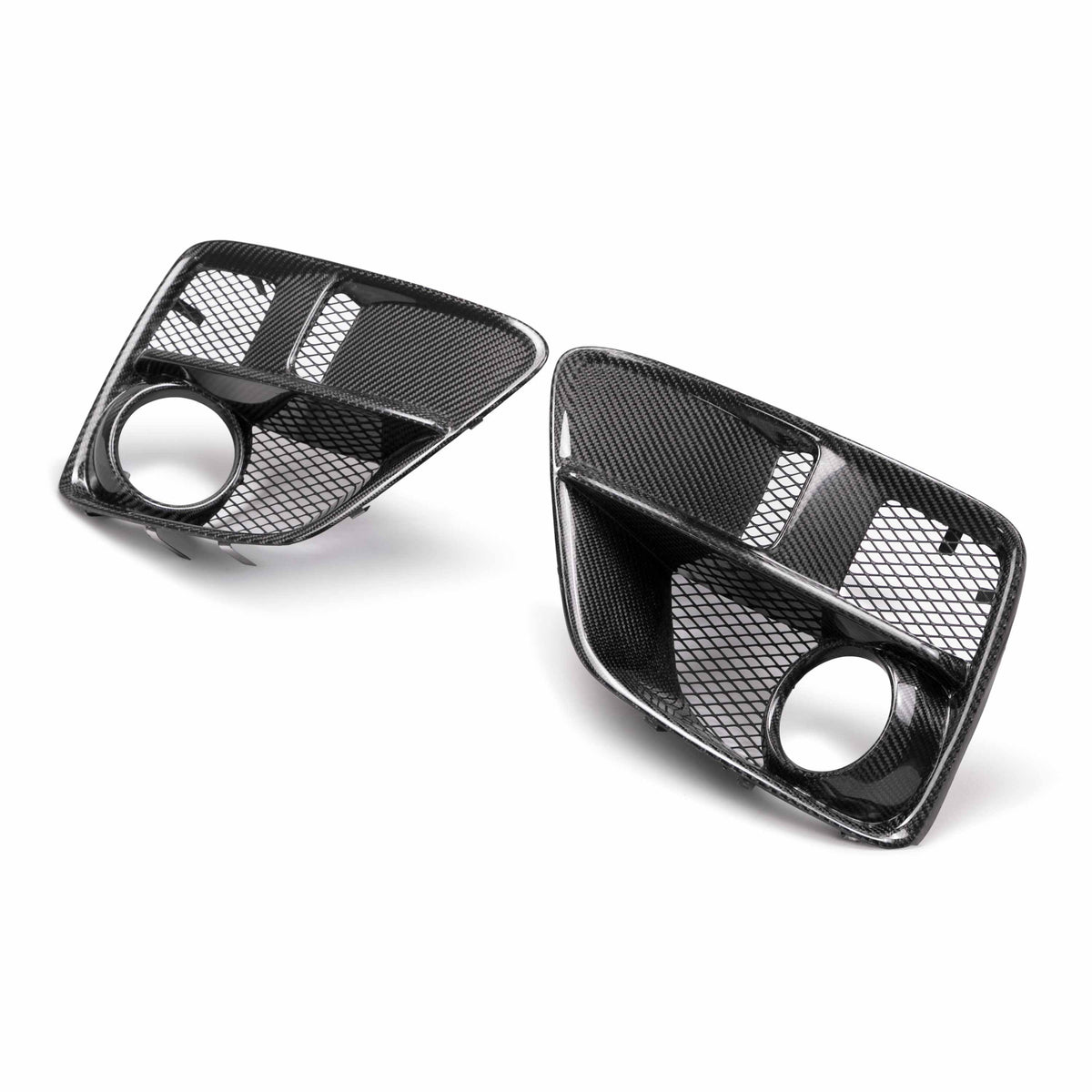 Carbon fiber fog light surround for 2015-2017 Subaru WRX / STi