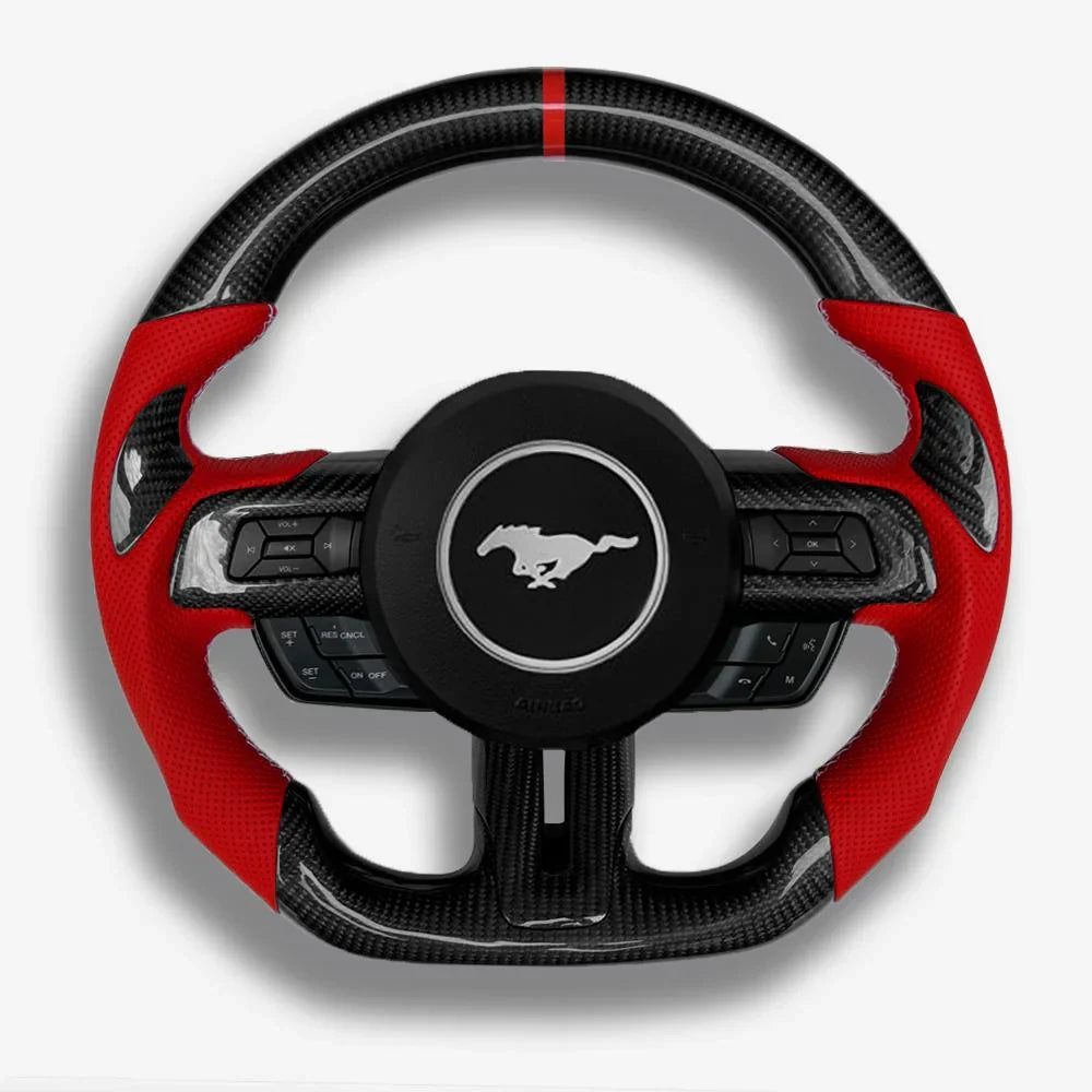 2015-23 Ford Mustang Carbon Fiber Steering Wheel (Custom Order)