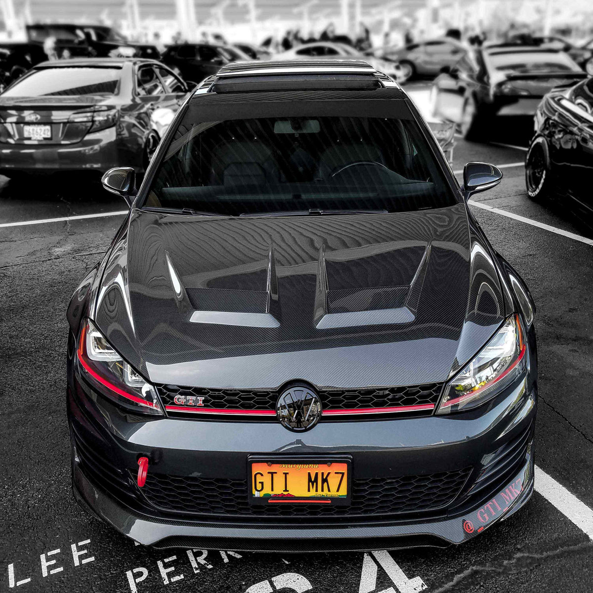 DV-Style Carbon Fiber hood for 2015-2021 Volkswagen Golf / GTI / R
