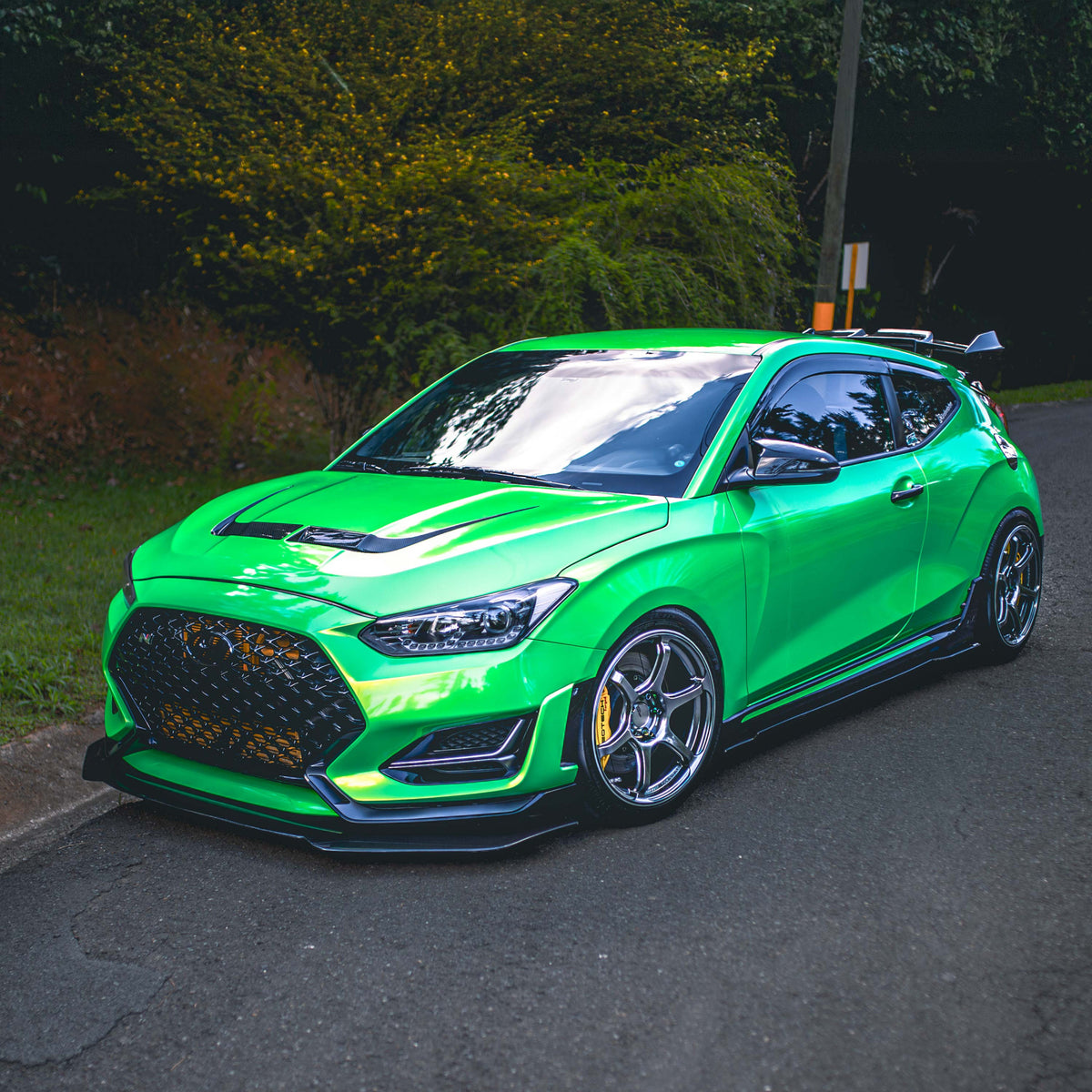 VT-Style Carbon Fiber hood for 2019-2022 Hyundai Veloster