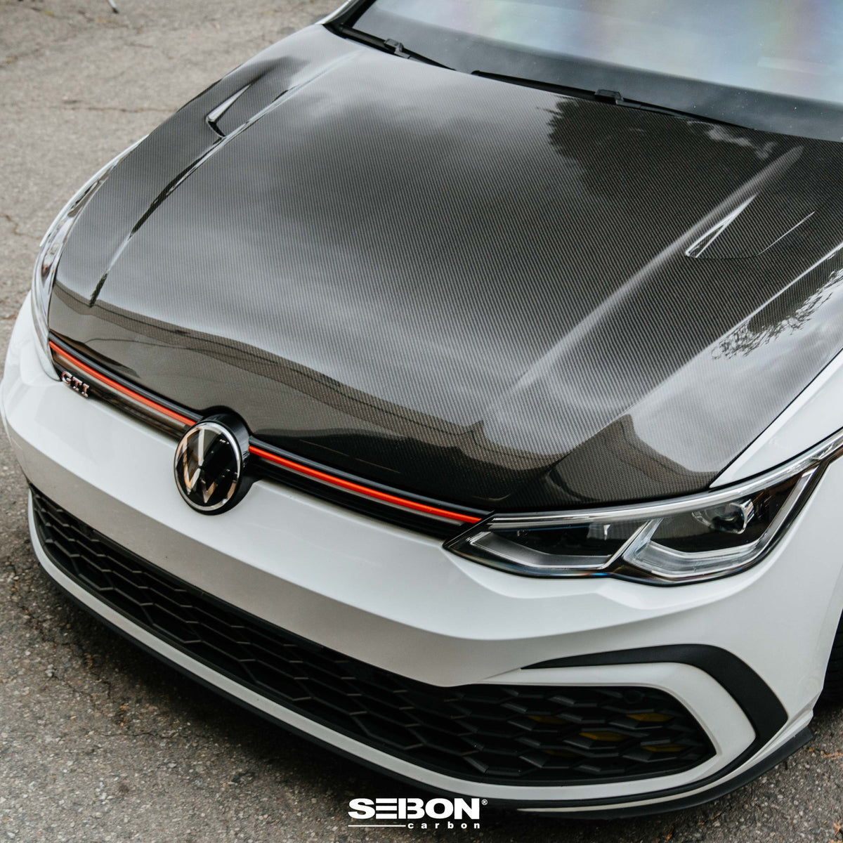 TM-Style Carbon Fiber hood for 2022-2026 Volkswagen Golf GTI / R