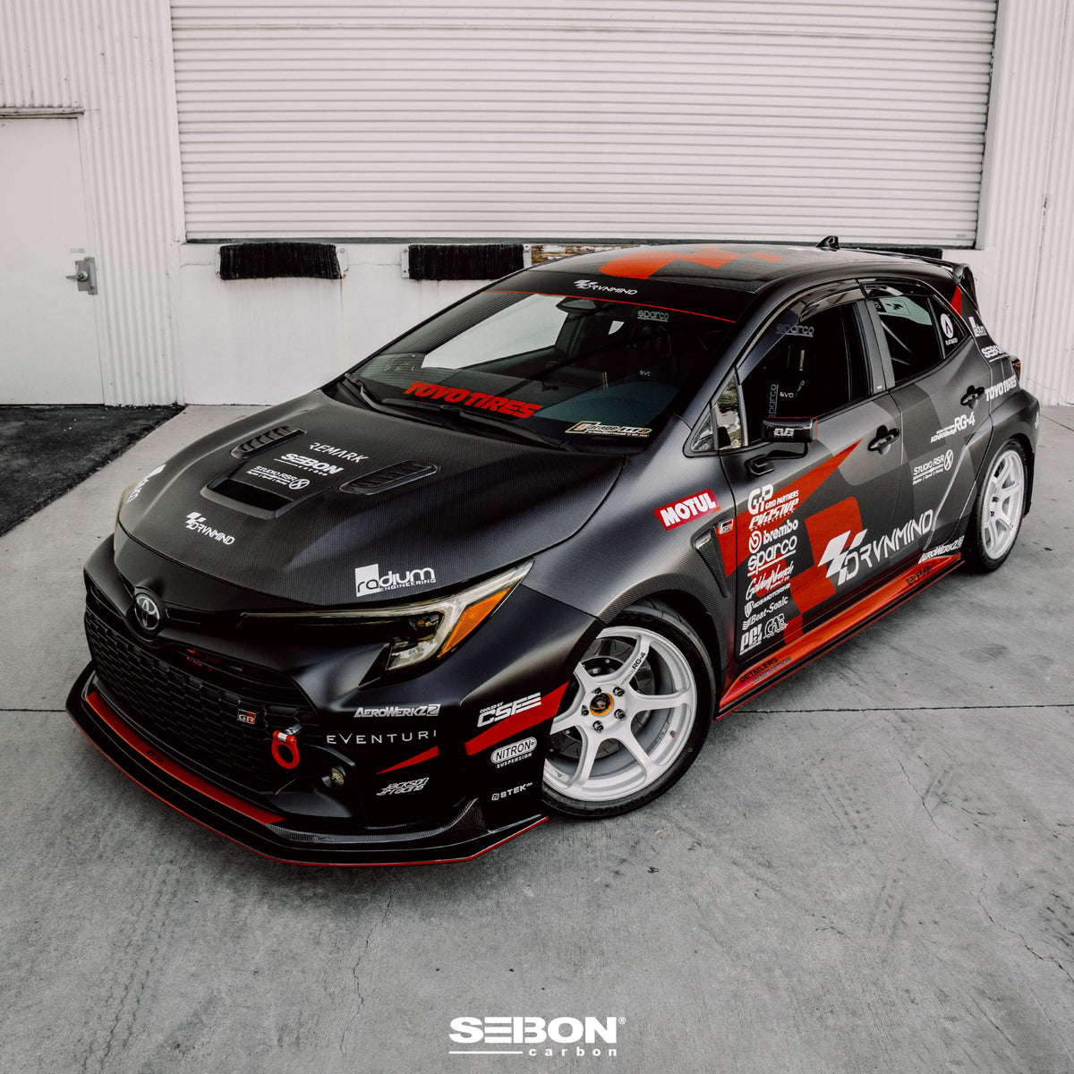VS-style Double-Sided Carbon Fiber hood for 2023-2026 Toyota GR Corolla