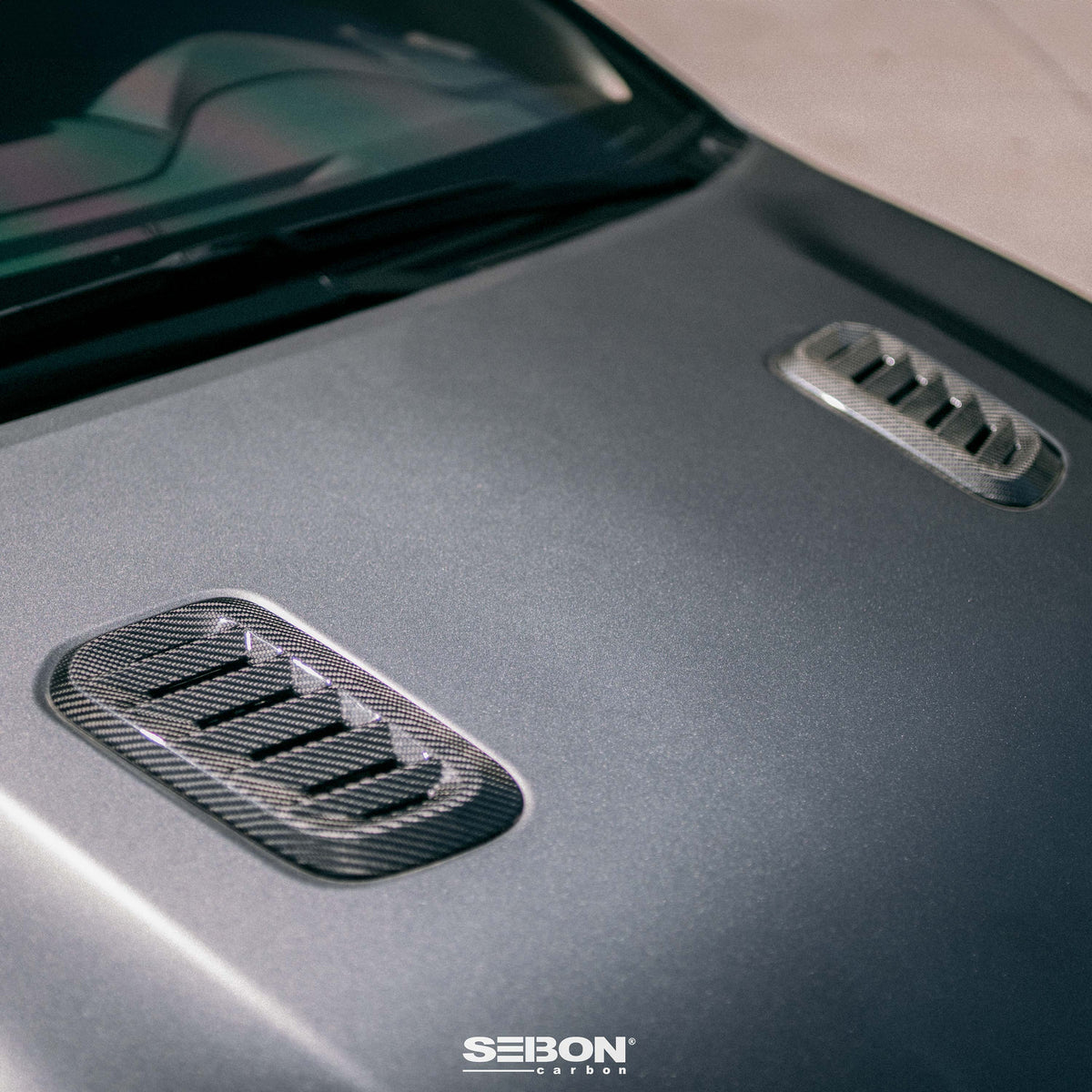 Dry Carbon Fiber Hood Vents for 2023-2026 Toyota GR Corolla - Gloss