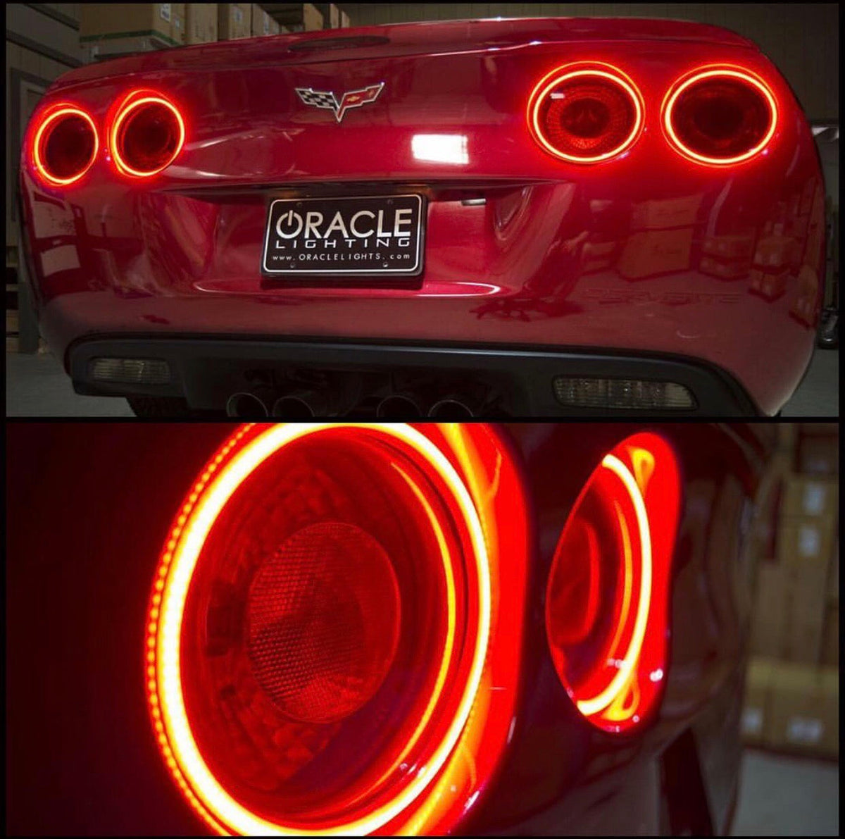 2005-2013 C6 Corvette Oracle Surface-Mount Tail Light Halo Kit (Set of 4)