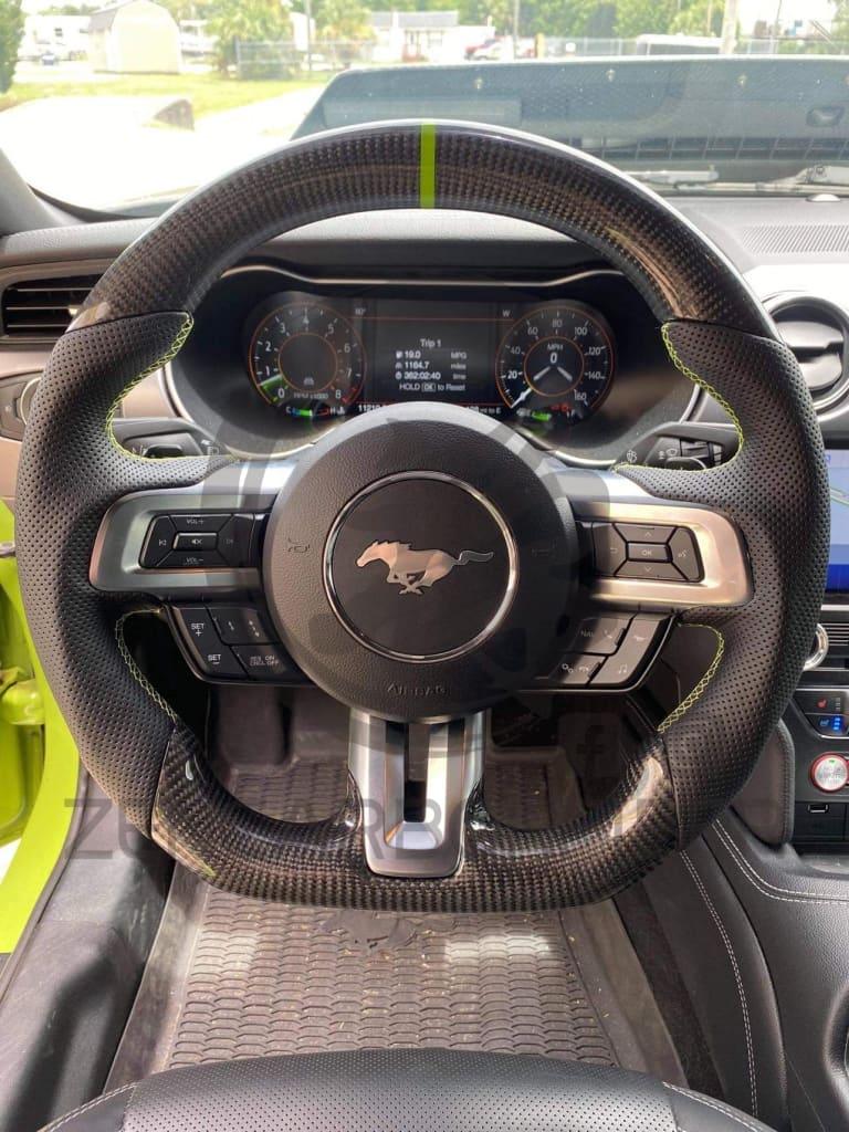 2015-2023 S550 Ford Mustang Carbon Fiber Steering Wheel