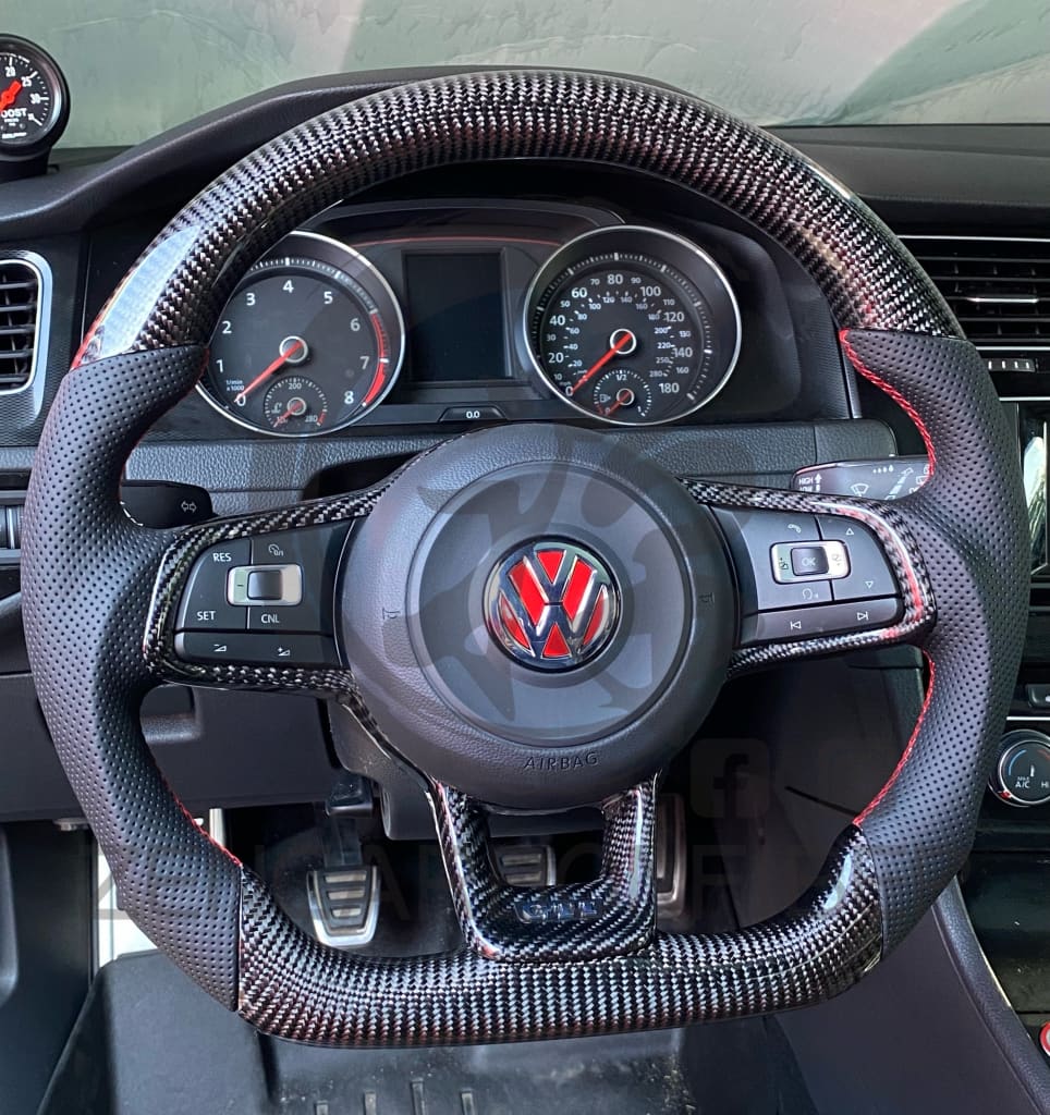 2015-2021 Volkswagen/VW Golf MK7 GTI/R/Jetta GLI Carbon Fiber Steering Wheel
