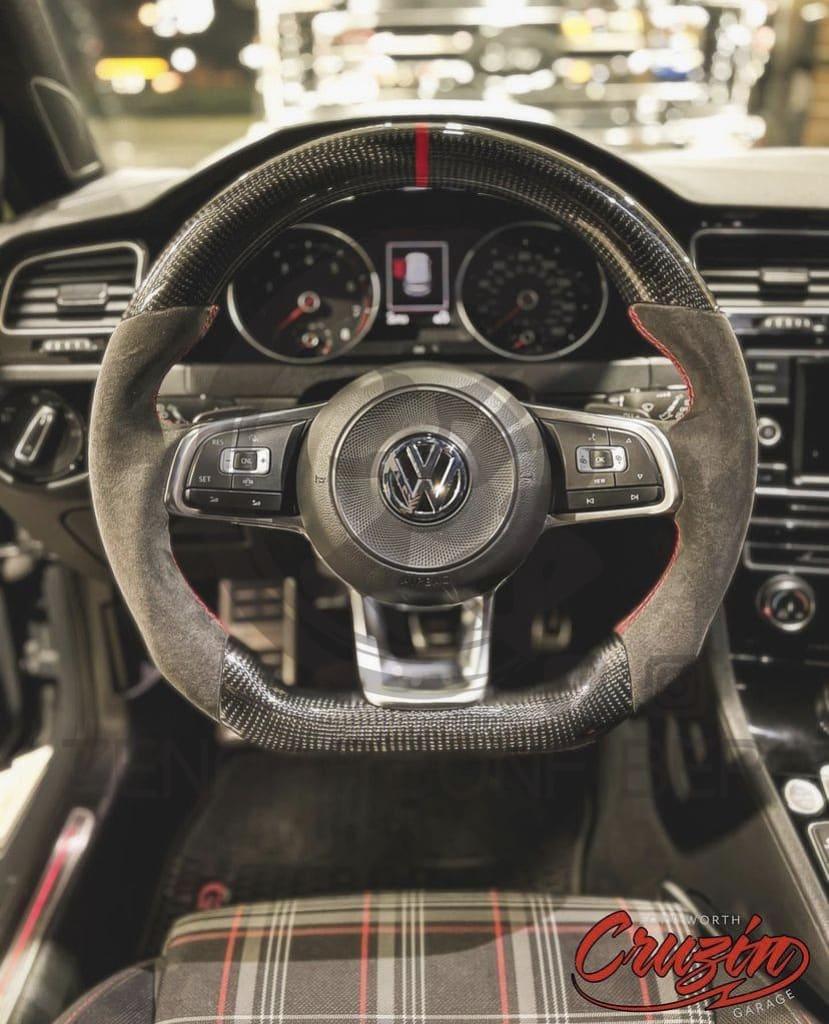 2015-2021 Volkswagen/VW Golf MK7 GTI/R/Jetta GLI Carbon Fiber Steering Wheel