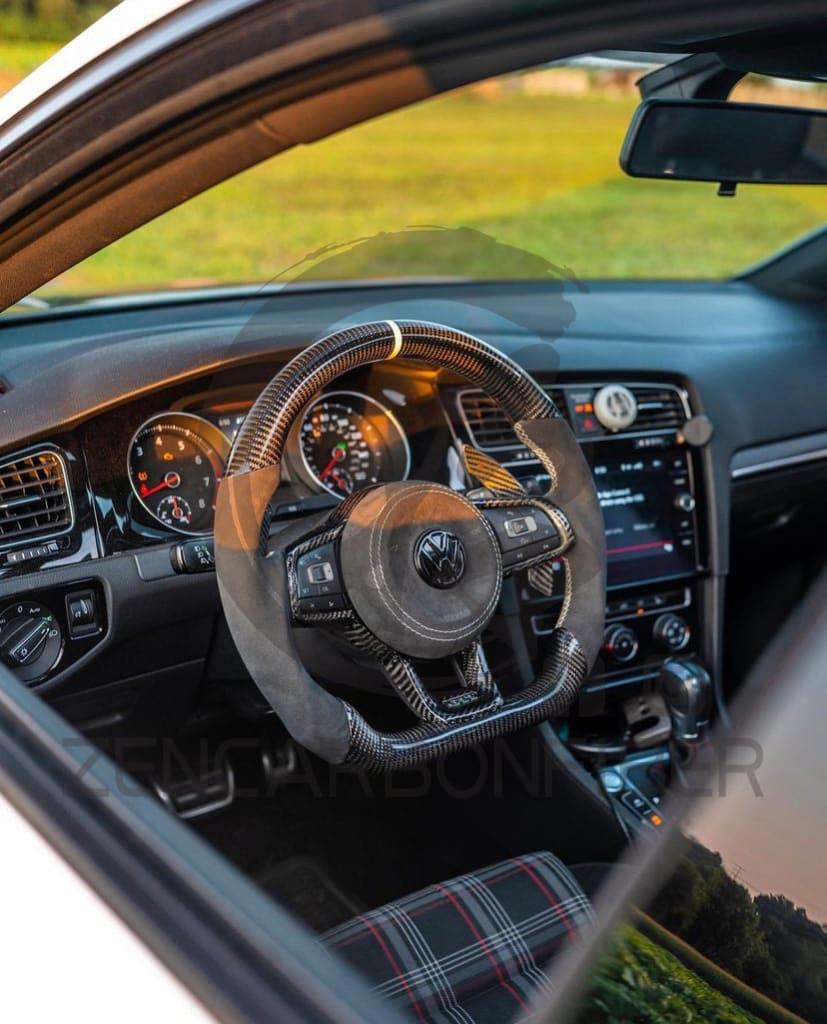 2015-2021 Volkswagen/VW Golf MK7 GTI/R/Jetta GLI Carbon Fiber Steering Wheel