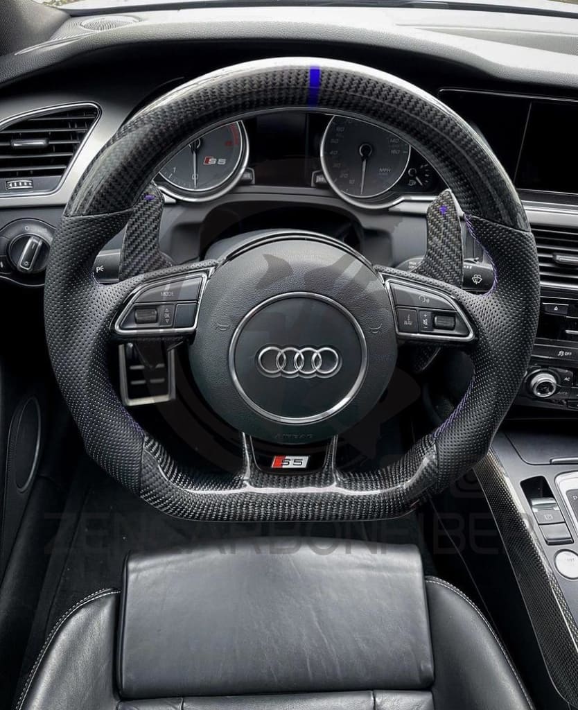 2012-2016 Audi B8.5/8V A3/S3/RS3, A4/S4/RS4, A5/S5/RS5 Carbon Fiber Steering Wheel