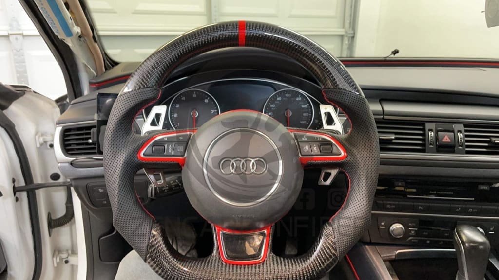 2012-2016 Audi B8.5/8V A3/S3/RS3, A4/S4/RS4, A5/S5/RS5 Carbon Fiber Steering Wheel