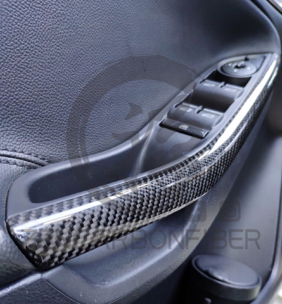 2012+ Ford Focus Carbon Fiber Door Handle Pull Trims/Door Spears Replacement (Pair of 2)
