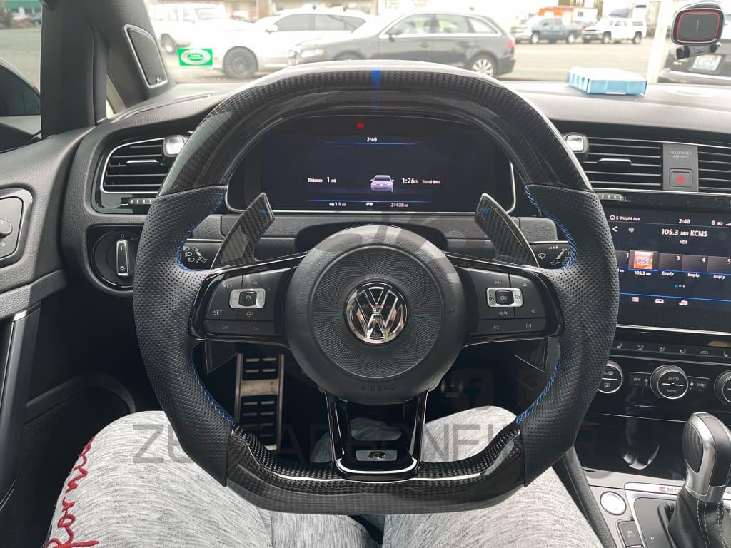 2015-2021 Volkswagen/VW Golf MK7 GTI/R/Jetta GLI Carbon Fiber Steering Wheel