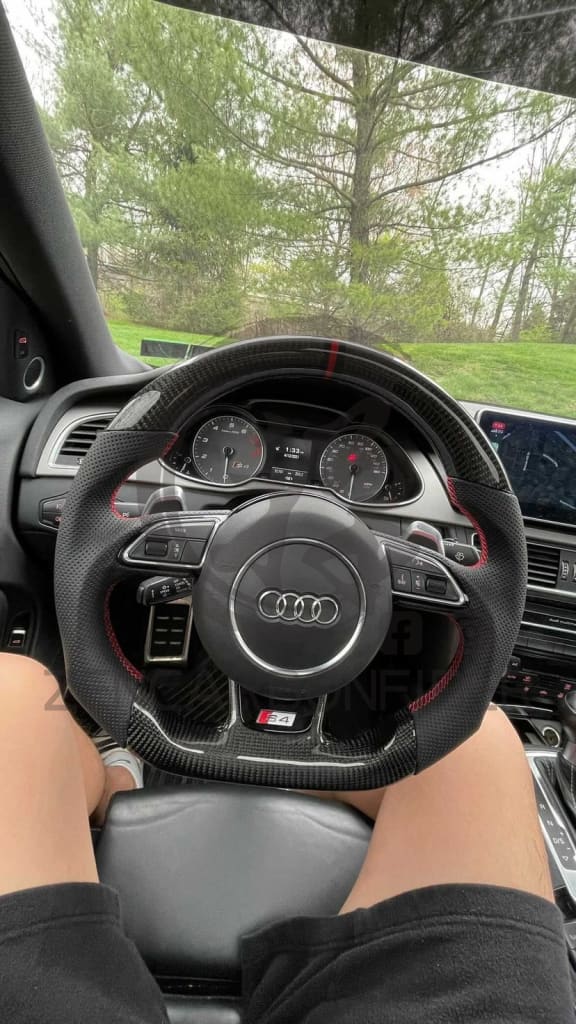 2012-2016 Audi B8.5/8V A3/S3/RS3, A4/S4/RS4, A5/S5/RS5 Carbon Fiber Steering Wheel