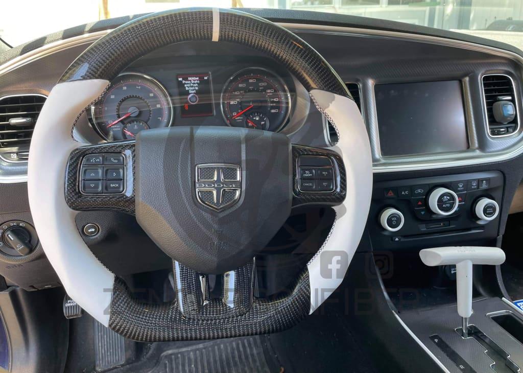 2011-2014 Dodge Charger/Challenger/Durango Carbon Fiber Steering Wheel (non-SRT8)