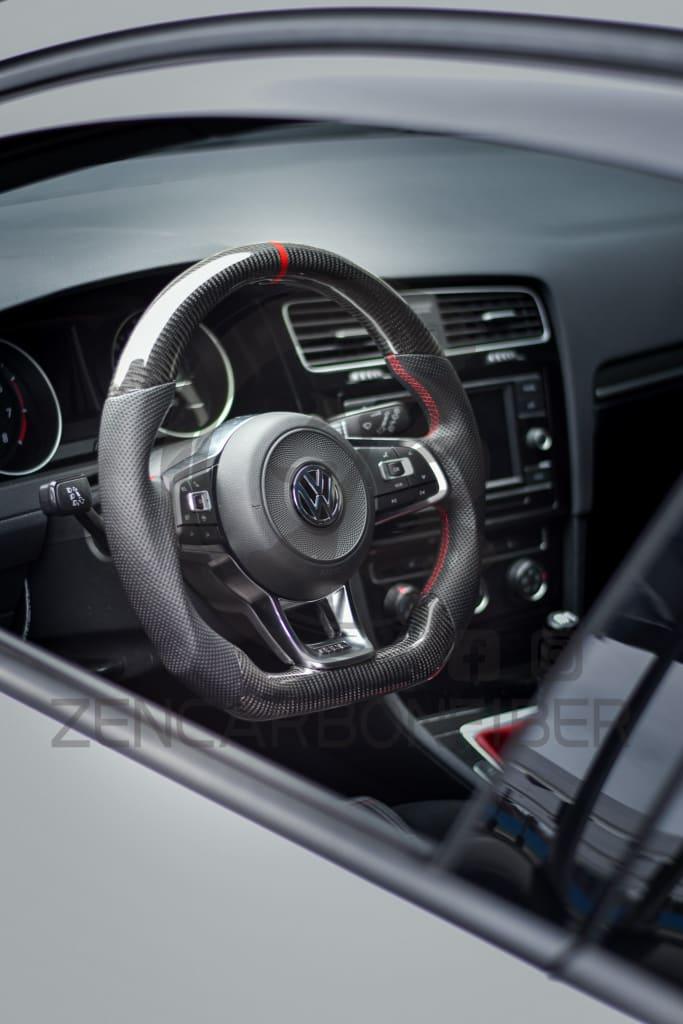 2015-2021 Volkswagen/VW Golf MK7 GTI/R/Jetta GLI Carbon Fiber Steering Wheel