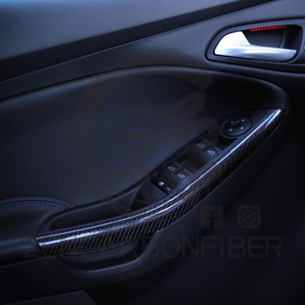 2012+ Ford Focus Carbon Fiber Door Handle Pull Trims/Door Spears Replacement (Pair of 2)
