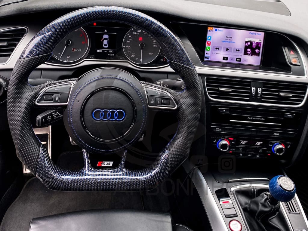 2012-2016 Audi B8.5/8V A3/S3/RS3, A4/S4/RS4, A5/S5/RS5 Carbon Fiber Steering Wheel