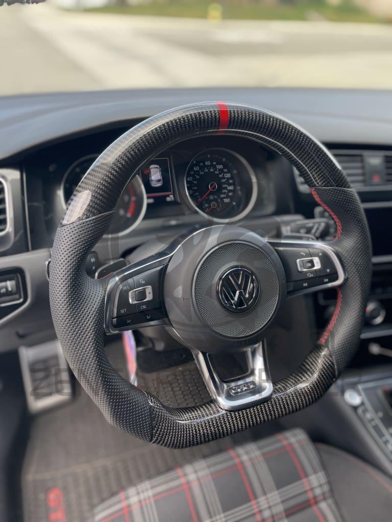 2015-2021 Volkswagen/VW Golf MK7 GTI/R/Jetta GLI Carbon Fiber Steering Wheel