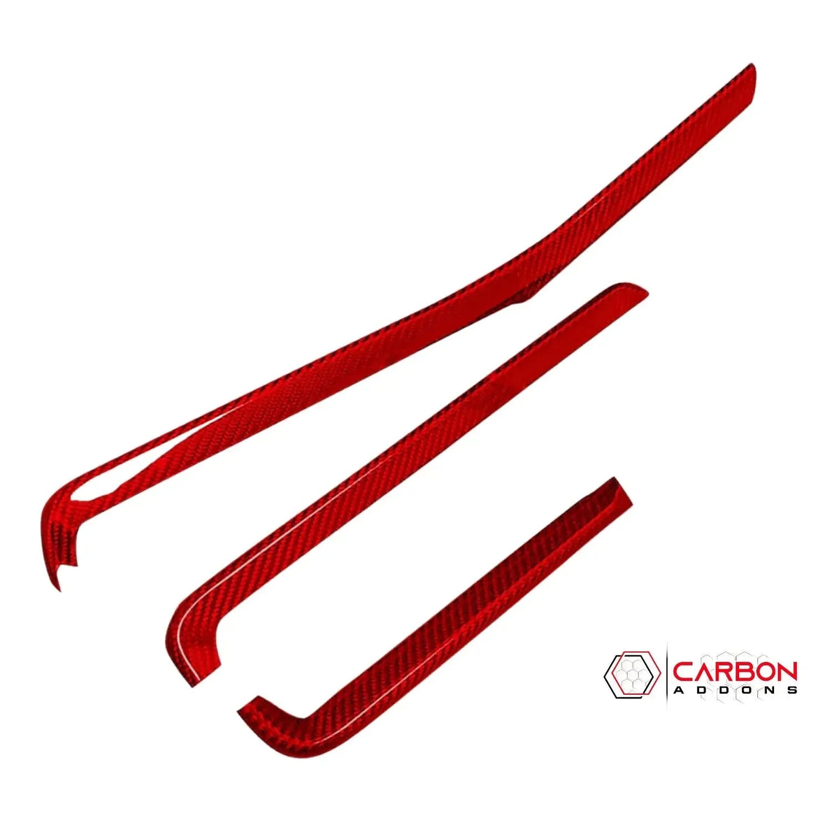 C8 Corvette Real Carbon Fiber Dash Chrome Trim Cover Kit | Interior Upgrade (2020–2025)