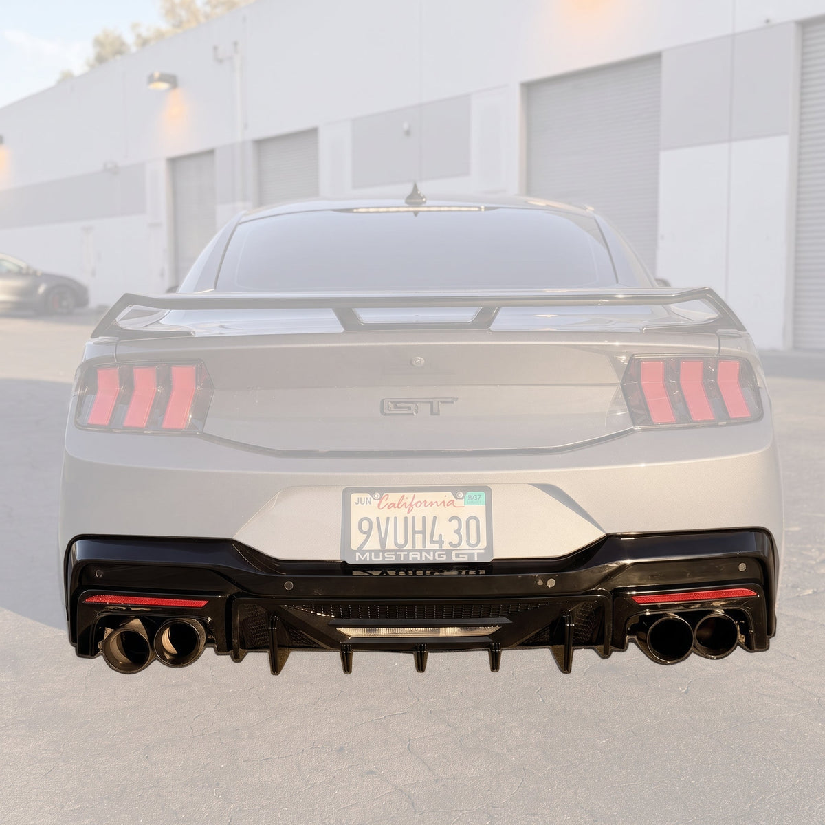 2024–2026 Ford Mustang S650 V1 Rear Diffuser — Gloss Black
