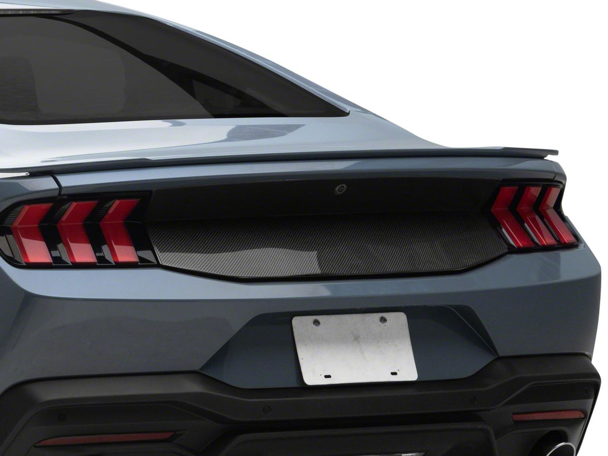 MMD Decklid Panel; Gloss Carbon Fiber (24-26 Mustang)