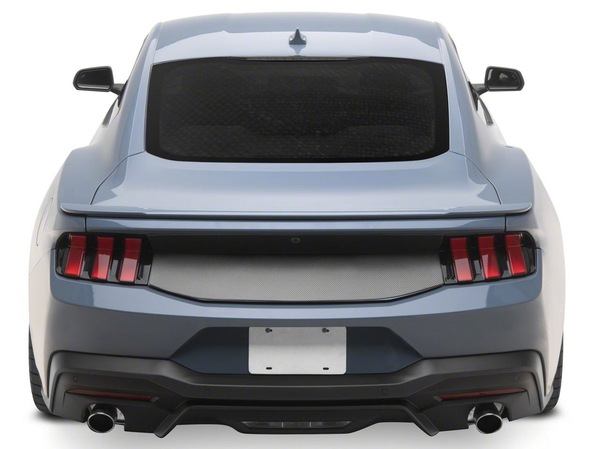 MMD Decklid Panel; Matte Carbon Fiber (24-26 Mustang)
