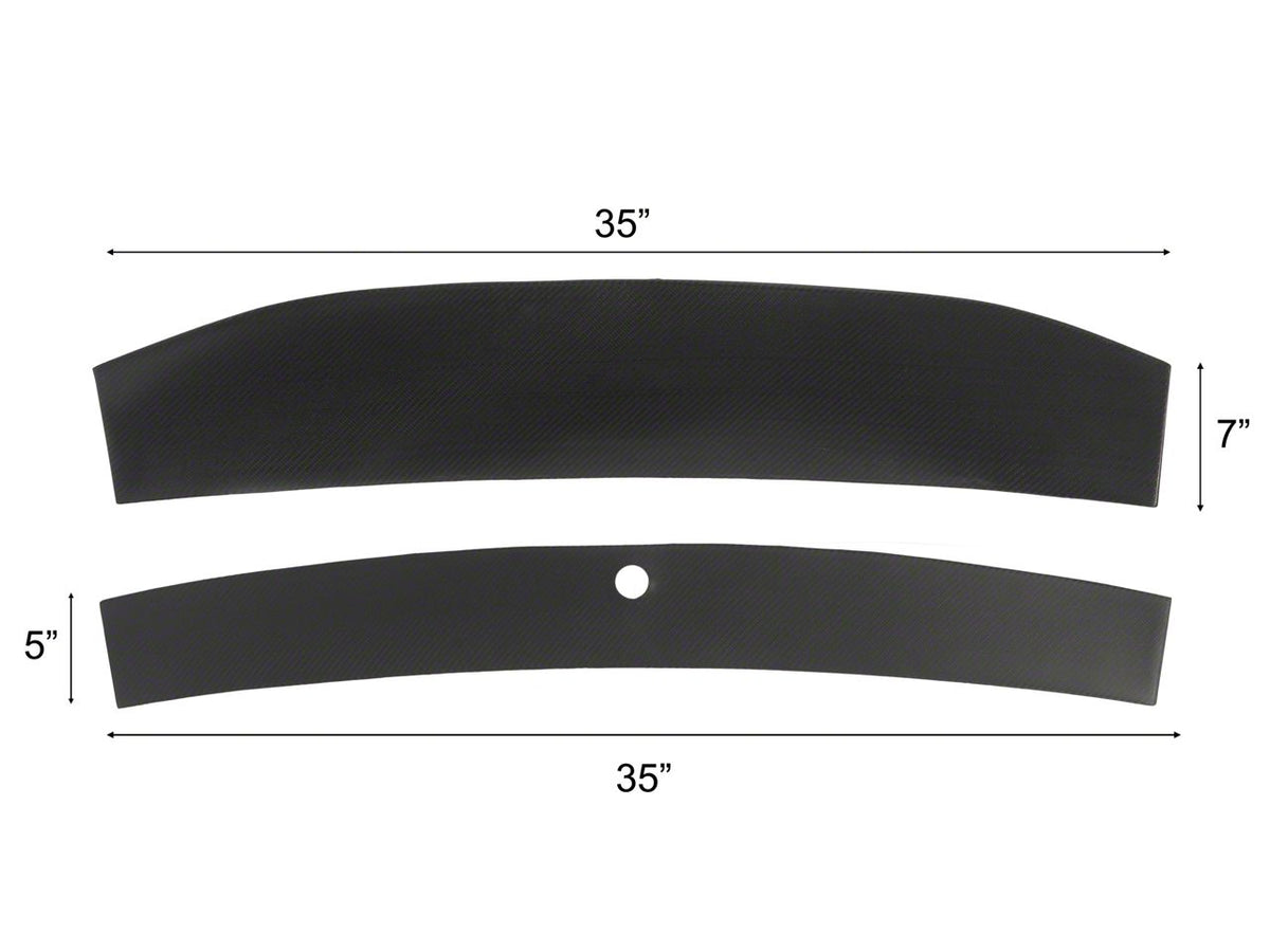 MMD Decklid Panel; Matte Carbon Fiber (24-26 Mustang)