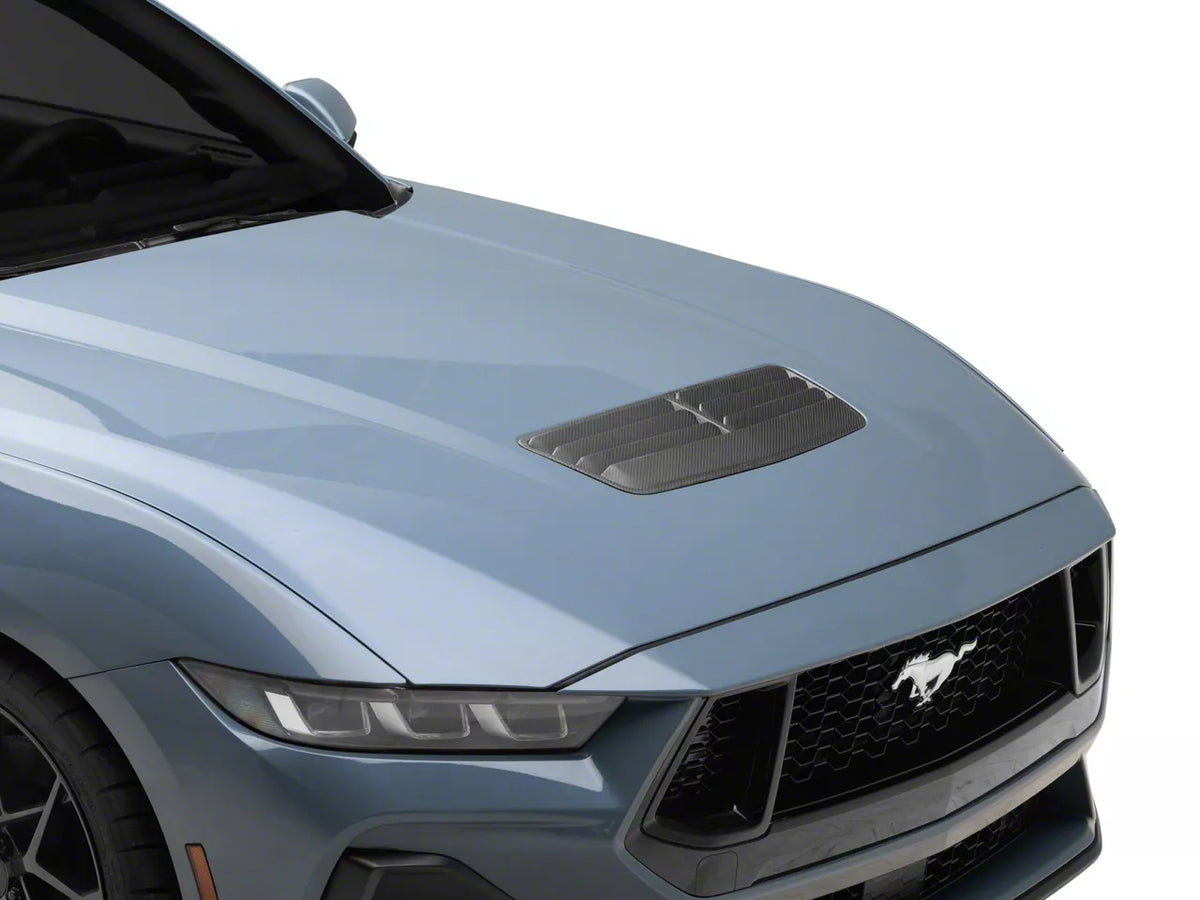 MMD Hood Vent; Matte Carbon Fiber (24-26 Mustang GT, Dark Horse)