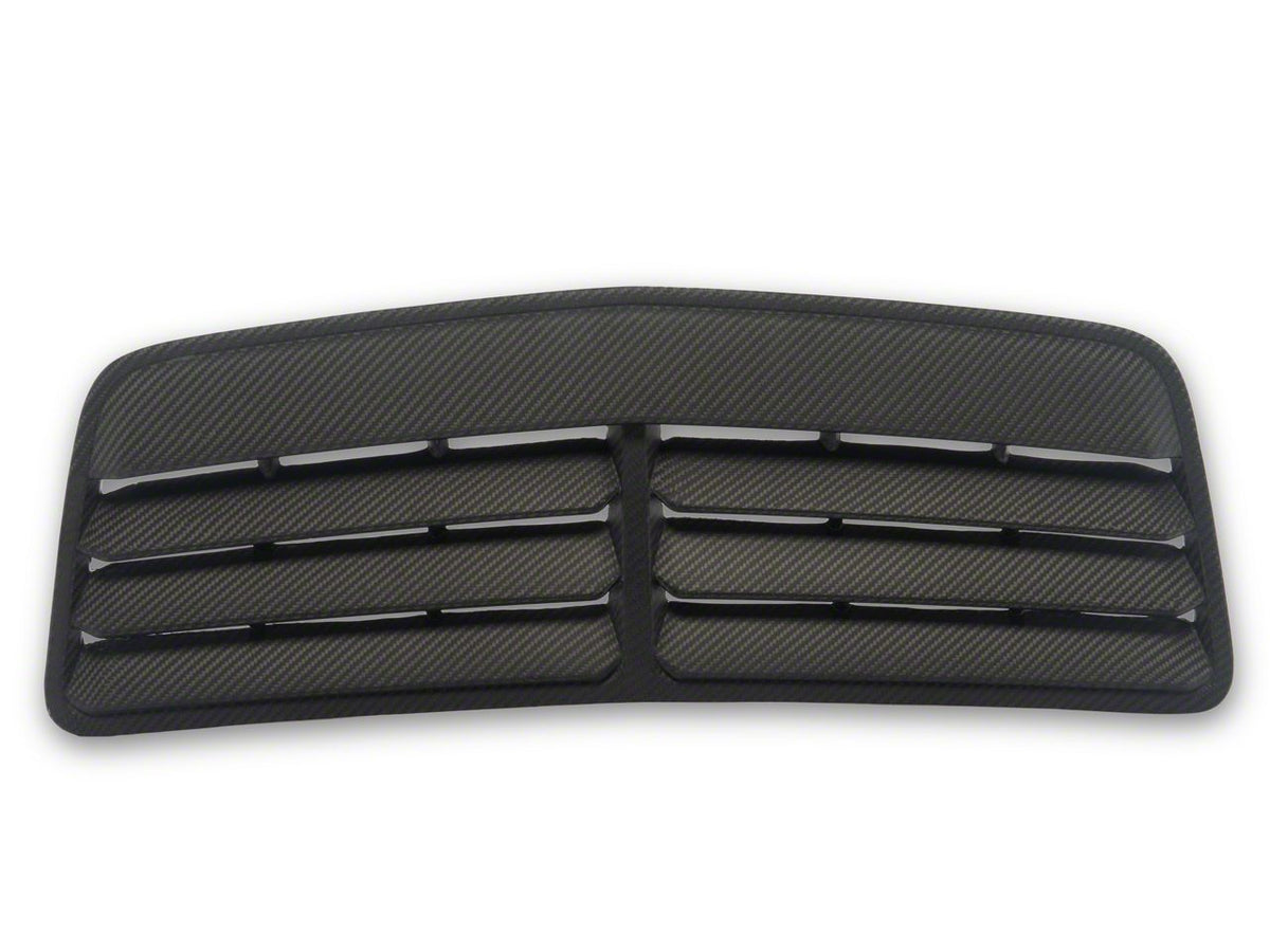 MMD Hood Vent; Matte Carbon Fiber (24-26 Mustang GT, Dark Horse)
