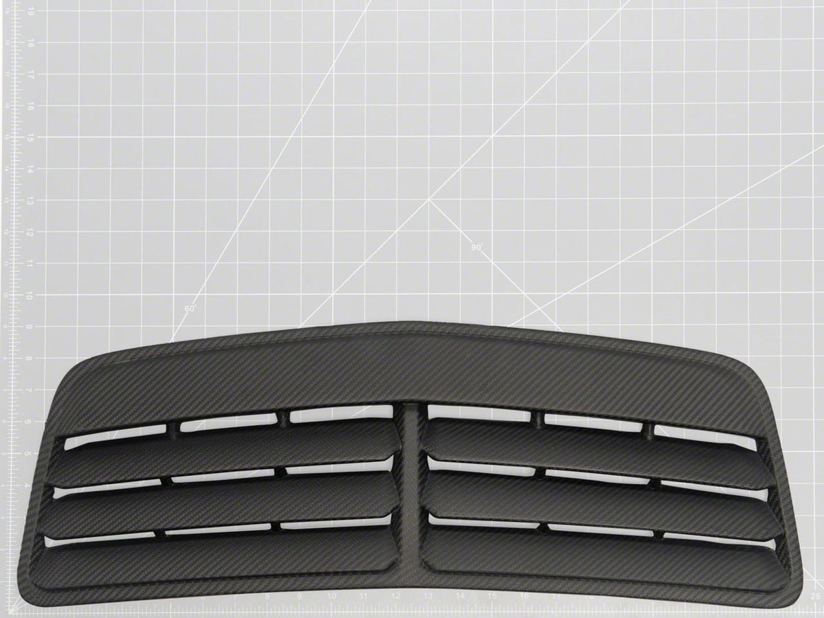 MMD Hood Vent; Matte Carbon Fiber (24-26 Mustang GT, Dark Horse)