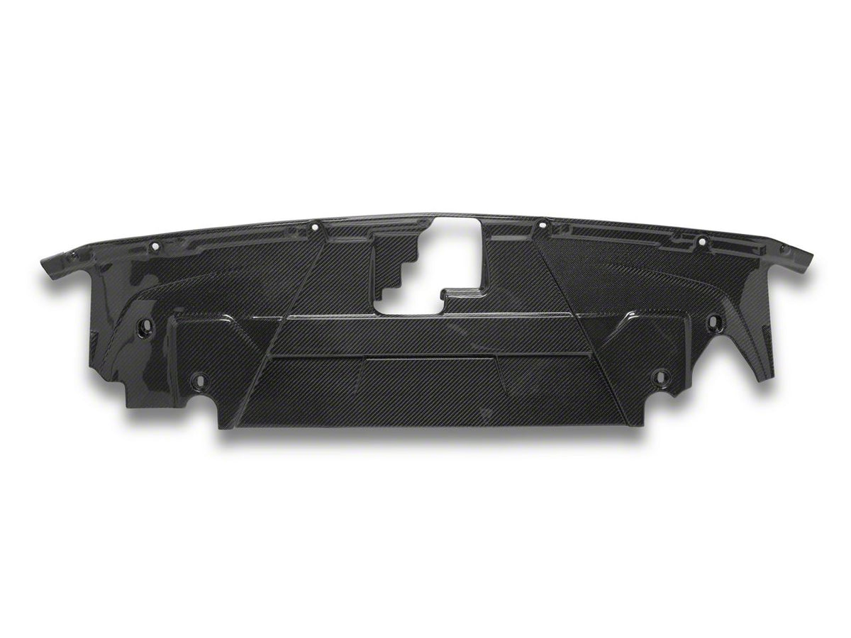 MMD Radiator Cover; Carbon Fiber (24-26 Mustang)