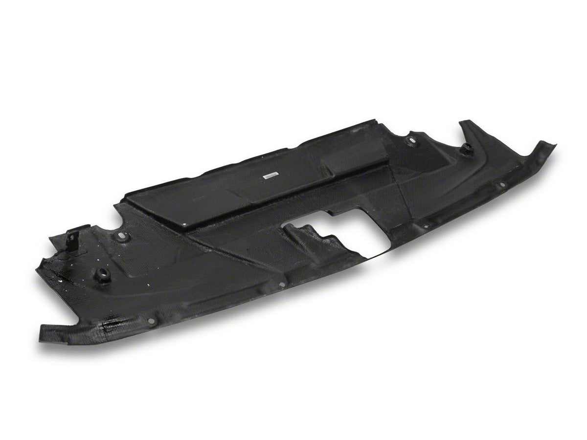 MMD Radiator Cover; Matte Carbon Fiber (24-26 Mustang)