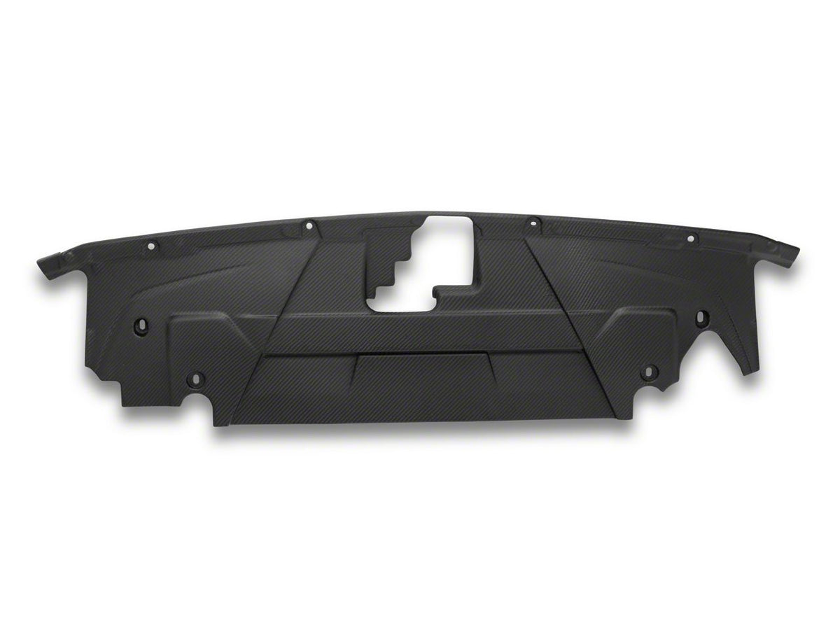 MMD Radiator Cover; Matte Carbon Fiber (24-26 Mustang)