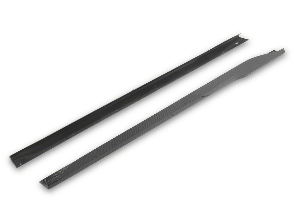 MMD Side Skirts; Carbon Fiber (24-26 Mustang)