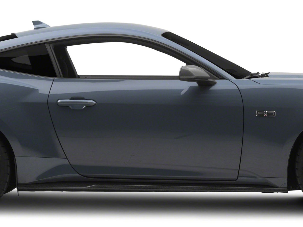 MMD Side Skirts; Carbon Fiber (24-26 Mustang)