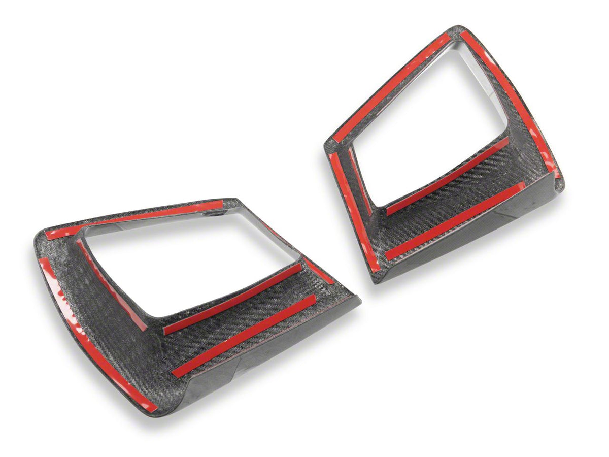 MMD Upper Grille Vent Trim; Carbon Fiber (24-26 Mustang GT)