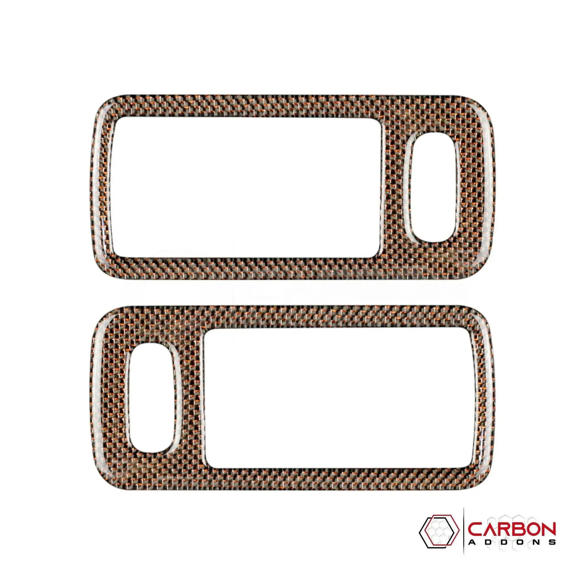 Reflective Carbon Fiber Door Handle Trim Overlay For Mustang 2010-2014