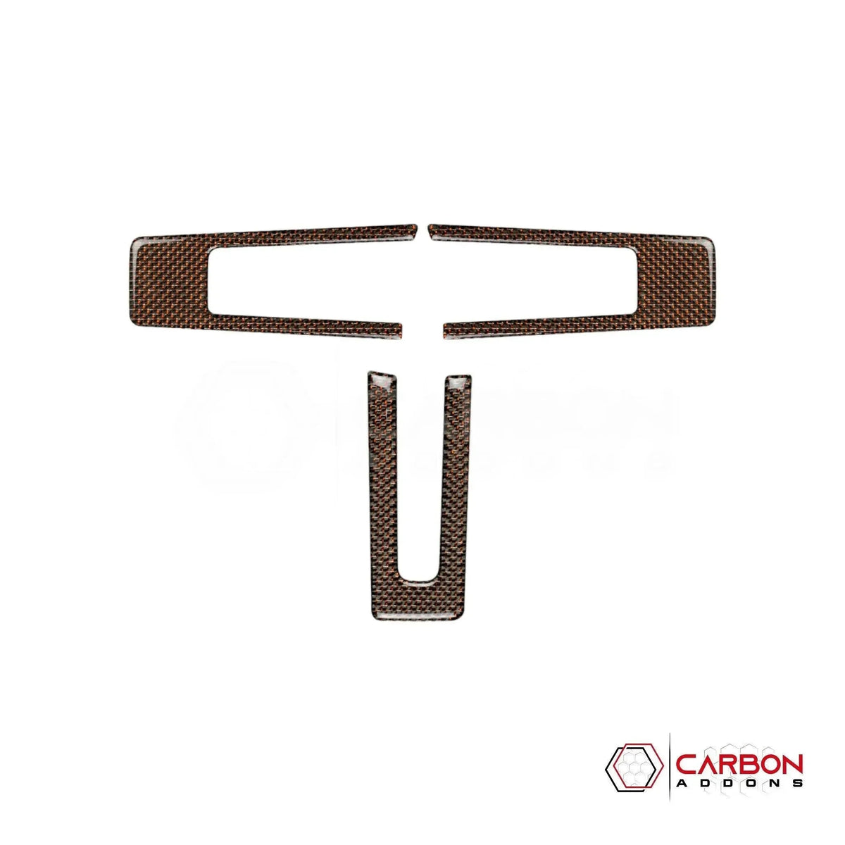 Reflective Carbon Fiber Steering Wheel Trim Overlay For Mustang 2010-2014