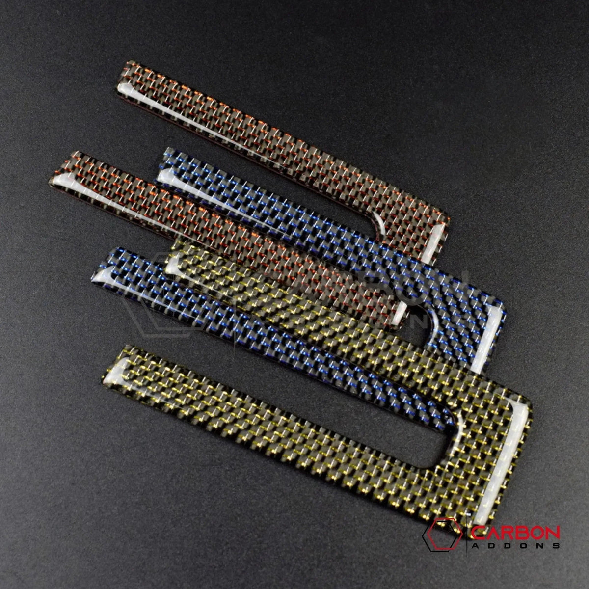 Reflective Carbon Fiber Steering Wheel Trim Overlay For Mustang 2010-2014