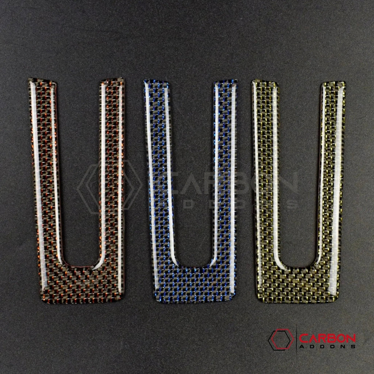 Reflective Carbon Fiber Steering Wheel Trim Overlay For Mustang 2010-2014