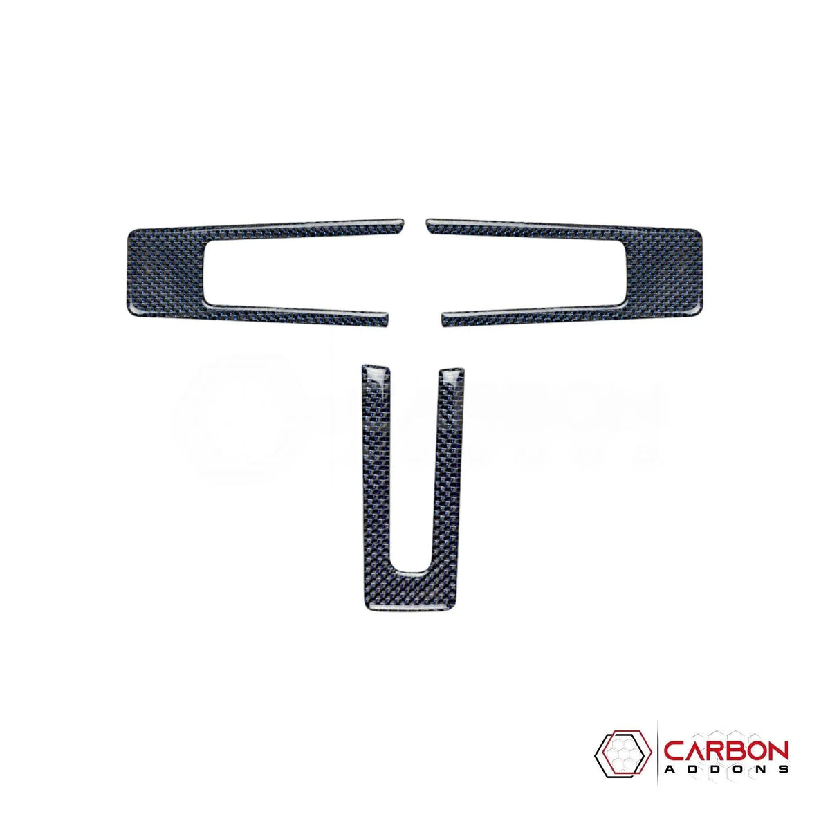 Reflective Carbon Fiber Steering Wheel Trim Overlay For Mustang 2010-2014