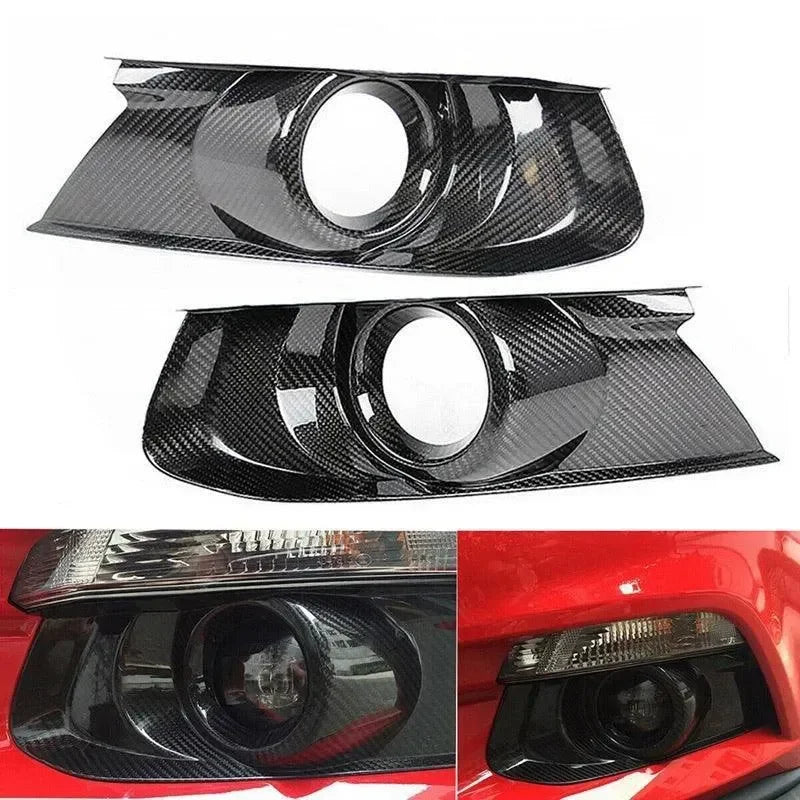Carbon Fiber Bumper Fog Light Bezel Cover for Mustang 2015-2017
