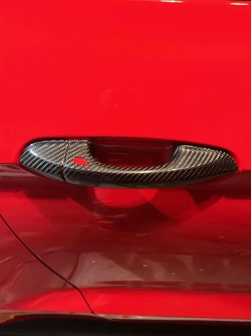 Carbon Fiber Exterior Door Handle Covers for Mustang 2015-2023