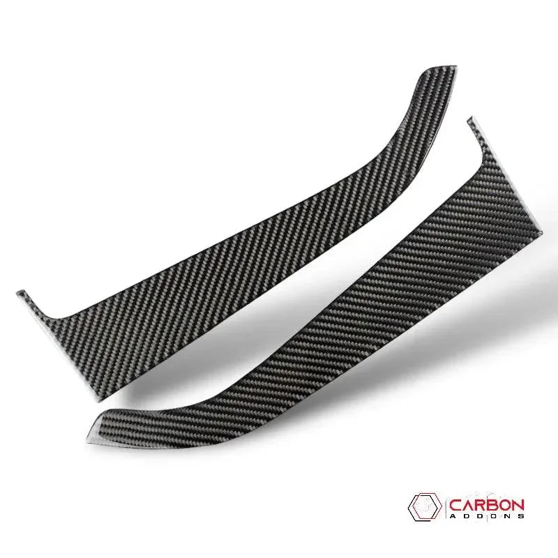 Carbon Fiber Front Door Panel Trim Overlay for 2015–2023 Ford Mustang