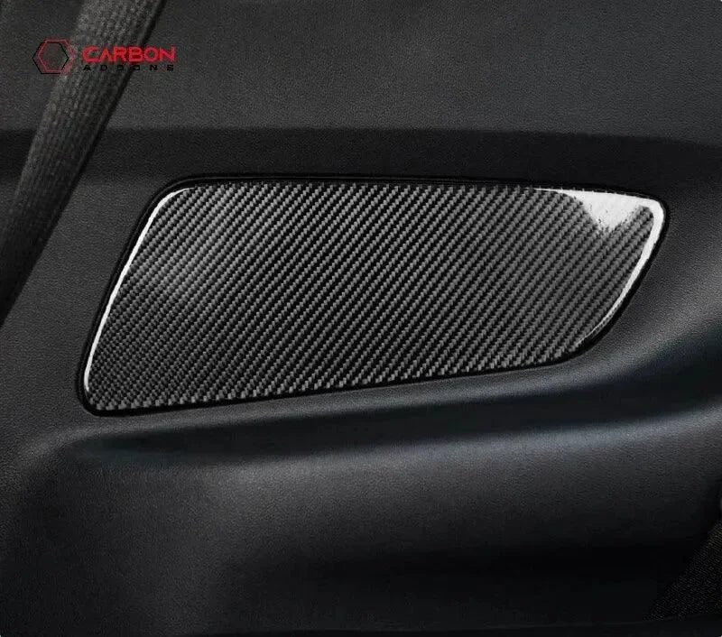 Carbon Fiber Rear Seat Side Panel Trim Overlay for 2015–2023 Ford Mustang