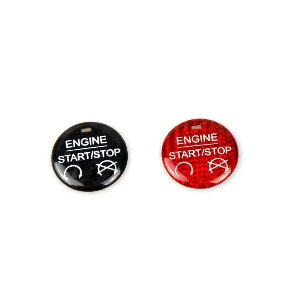 Engine Start Stop Button Carbon Fiber Cover for Mustang 2015-2023