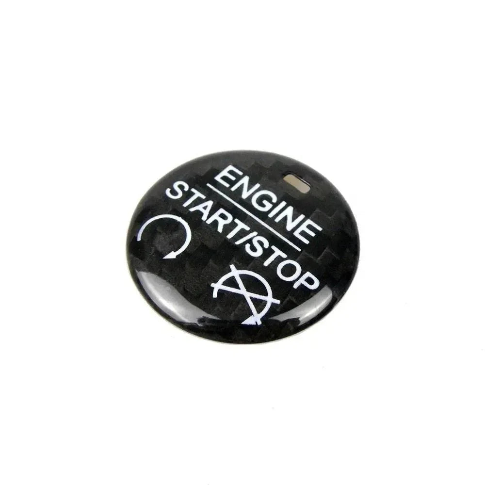 Engine Start Stop Button Carbon Fiber Cover for Mustang 2015-2023